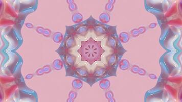Abstract color background with symmetrical repeating patterns. Seamless looping animation. video