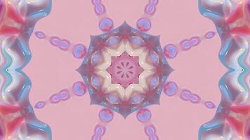 Abstract color background with symmetrical repeating patterns. Seamless looping animation. video