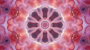 Abstract color background with symmetrical repeating patterns. Seamless looping animation. video