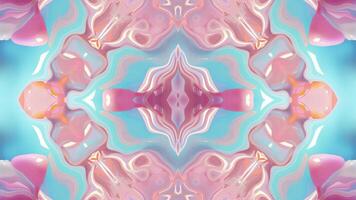 Abstract color background with symmetrical repeating patterns. Seamless looping animation. video