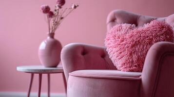 AI generated Plush Comfort Elegance in Pink photo