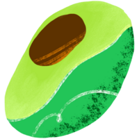 ai gegenereerd een avocado is getoond Aan een transparant achtergrond png