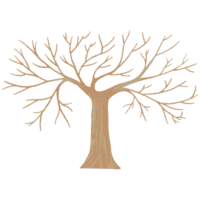 AI generated a tree with no leaves on a transparent background png