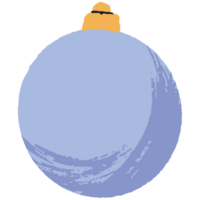 AI generated a blue christmas ball with a yellow top png