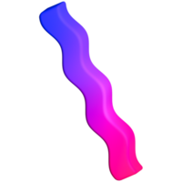 ai generiert ein Rosa und Blau wellig Linie auf ein transparent Hintergrund png