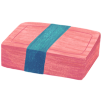 AI generated a pink and blue box with a blue stripe png