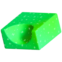 AI generated a green block with white dots on it png