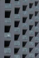 Architecture detail modern glass balcony pattern at Asia. photo