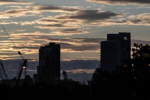 The sky before sunrise from bangkok, Thailand. photo