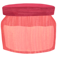 AI generated a jar of jam on a transparent background png