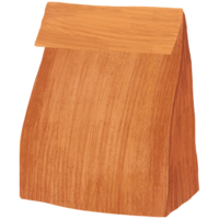 ai generato di legno Borsa clipart png