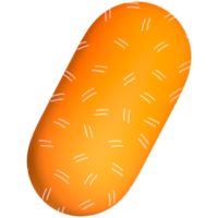 AI generated an orange pill with white lines on it png