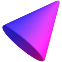 ai généré une violet et bleu cône sur une transparent Contexte png