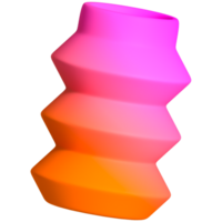 AI generated a vase with a pink and orange color png