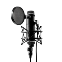 AI generated Professional Microphone With a Durable Wire Created With Generative AI Technology png