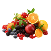 Fruit mix PNG isolated