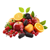 Fruit mix PNG isolated