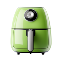 Air fryer kitchen machine on transparent background, green color png
