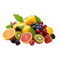 Fruit mix PNG isolated