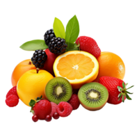 Fruta mezcla png aislado