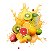 Fruit mix PNG isolated