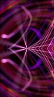 Vertical video - digital data stream background animation with a fast moving stream of colorful fiber optic light data nodes and particles. This abstract technology background is full HD and looping.