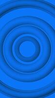 Vertical video - abstract blue geometric background animation with gently radiating extruded circles. This simple blue circle shapes motion background is full HD and a seamless loop.