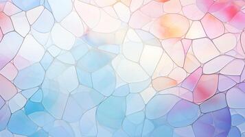 AI generated Abstract delicate multicolored mosaic of frosted glass in soft ambient light photo