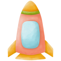 Rocket Dreams Vibrant Watercolor Rockets Collection png