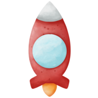 Rocket Dreams Vibrant Watercolor Rockets Collection png