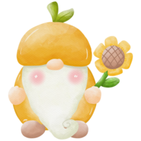 Oranges gnome and sunflower so cute png