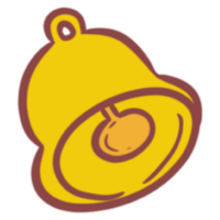 illustration of a yellow bell png