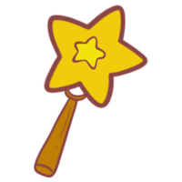 The illustration of a magic wand png