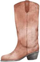 brun cowboy känga vattenfärg png