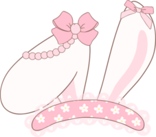 Coquette Easter egg bunny ears png