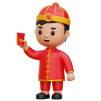 chinês Garoto 3d ilustração png