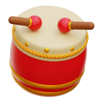 Chinese Drum 3d Illustration png