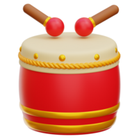 Chinese Drum 3d Illustration png