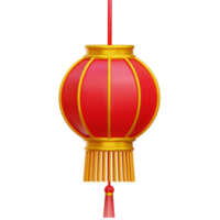 chinês lanterna 3d ilustração png