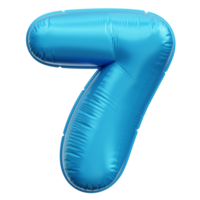 Number 7 Balloon 3D Icon Illustrations png