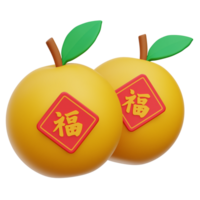 Mandarin Orange 3d Illustration png