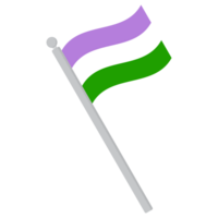 Genderqueer pride flag in shape. LGBTQ flag in shape png