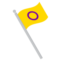 intersex stolthet flagga i form. HBTQ stolthet flagga png