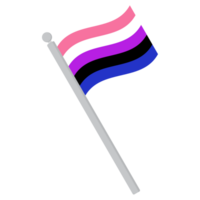 geslachtsvloeistof trots vlag in vorm geven aan. lgbt trots vlag in vorm png