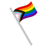 le progrès fierté drapeau. le progrès fierté arc en ciel drapeaux. lgbtq drapeau png