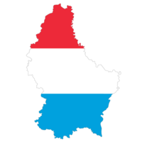 Luxembourg map. Map of Luxembourg with Luxembourg flag png