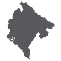 Montenegro map. Map of Montenegro in grey color png