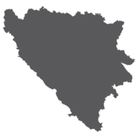 Bosnia and Herzegovina map. Map of Bosnia and Herzegovina in grey color png