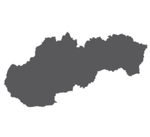 Slovakia map. Map of Slovakia in grey color png