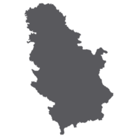 Serbia map. Map of Serbia in grey color png